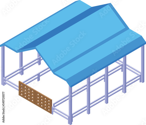 Buffalo place icon isometric vector. American bison. Animal canada