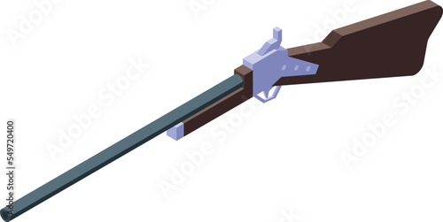 Hunting rifle icon isometric vector. Gun sniper. Shooting scope