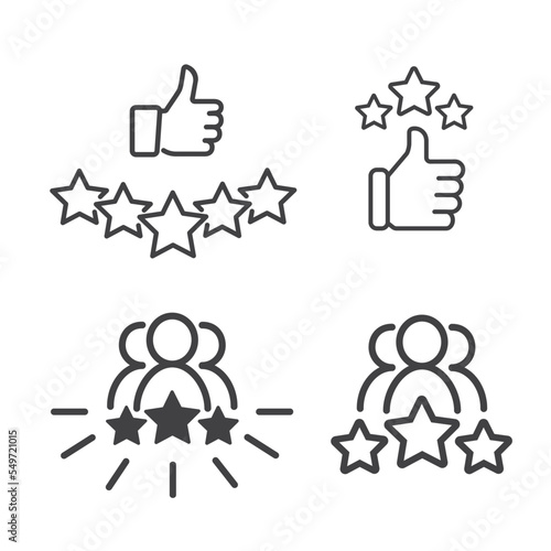 Customer review rating with 5 stars and thumb-up.