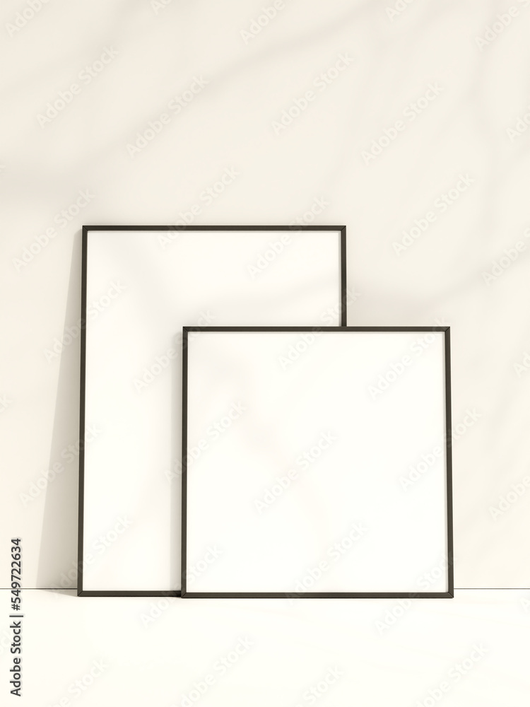 Blank poster frame mockup. Empty picture frame mockup. Blank photo frame. Frame mockup for photo, print, painting, artwork presentation. Frame mockup. Clean, modern, minimal frame. 3d rendering Blank poster frame mockup. Empty picture frame mockup. Blank photo frame. Frame mockup for photo, print, painting, artwork presentation. Frame mockup. Clean, modern, minimal frame. 3d rendering