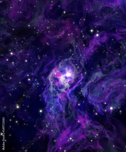 Fototapeta Naklejka Na Ścianę i Meble -  Beautiful purple night space background