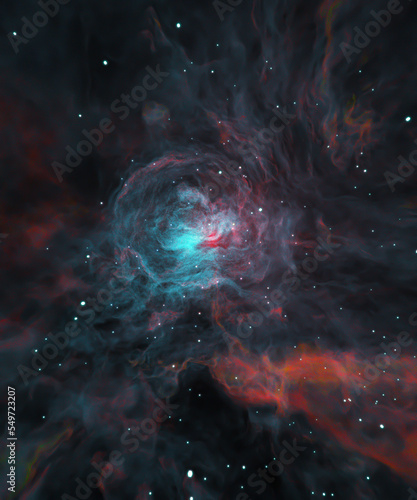 Fototapeta Naklejka Na Ścianę i Meble -  Spiral swirly nebula space background