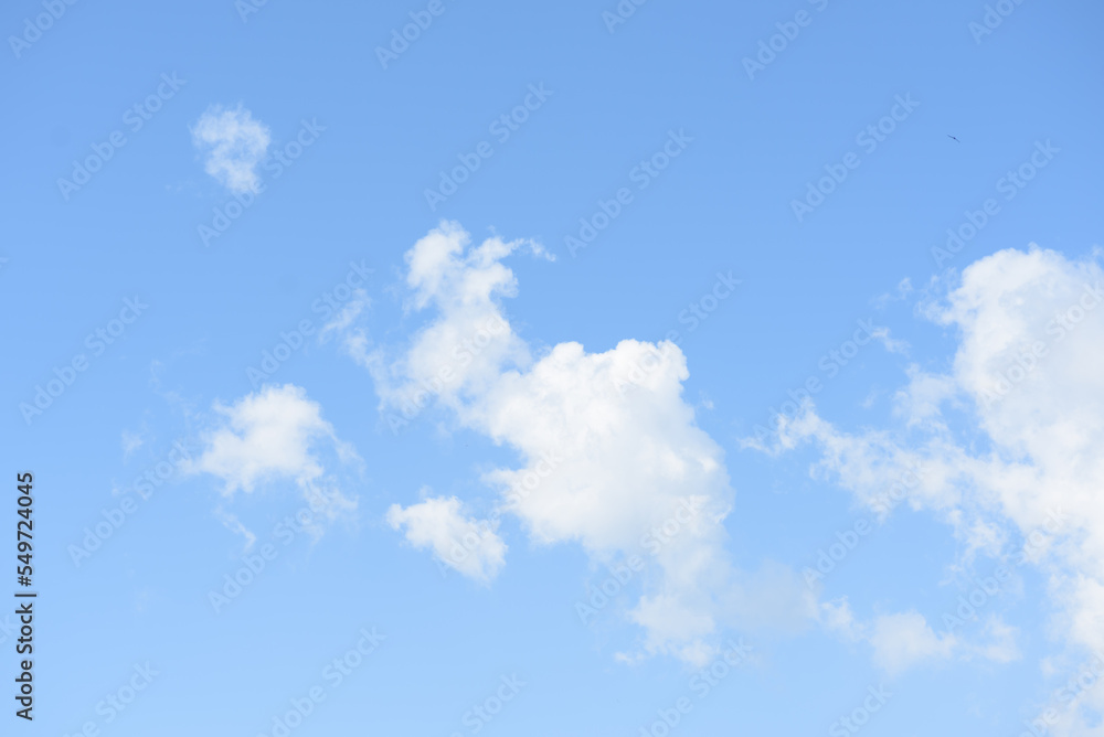 Clouds on blue sky in the nature of the Asian summer, perfect for travel Clouds on blue sky in the nature of the Asian summer, perfect for travel