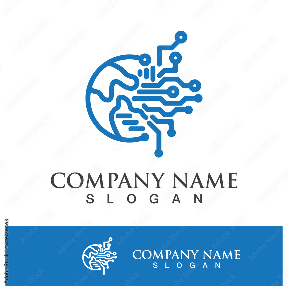 Technology logo images illustration design Technology logo images illustration design