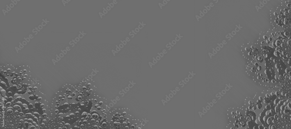 black and white Julia fractal with trapped air bubbles on a plan grey background black and white Julia fractal with trapped air bubbles on a plan grey background