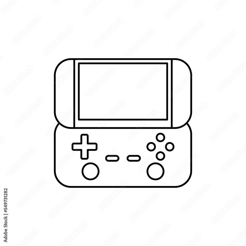 Portable game console icon in line style icon, isolated on white background Portable game console icon in line style icon, isolated on white background