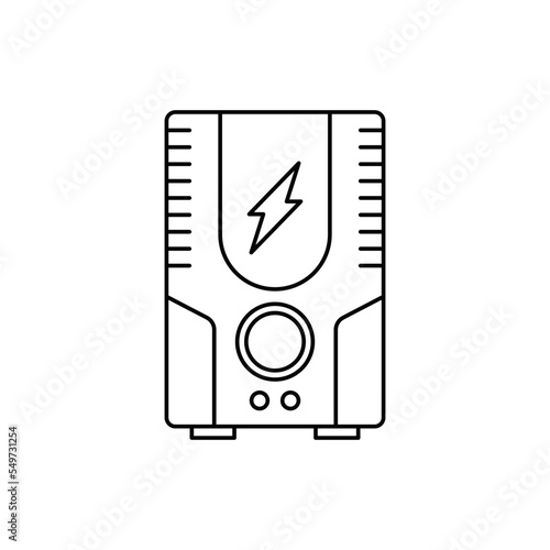 Uninterruptible Power Supply icon in line style icon, isolated on white background