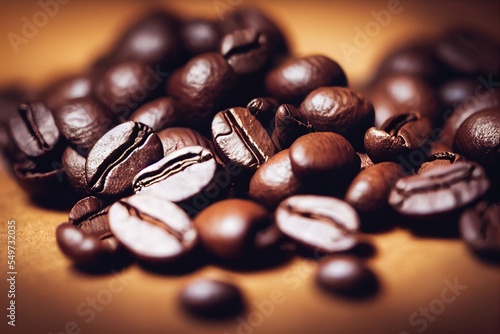 Print op canvas Java coffee beans caffeine espresso macro closeup