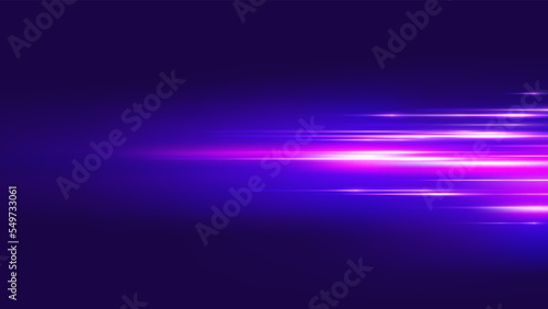 Speed movement neon light abstract vector background