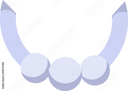 Silver piercing flat icon Stylish titanium accessory