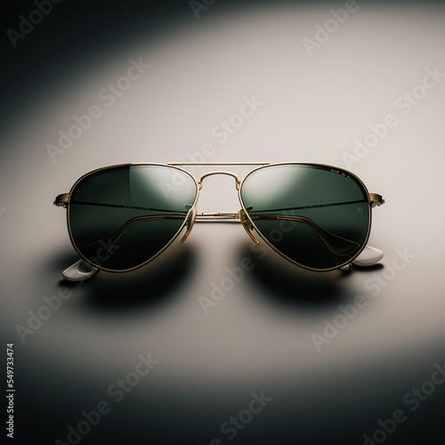 Stylish aviator sunglasses shades on a white background