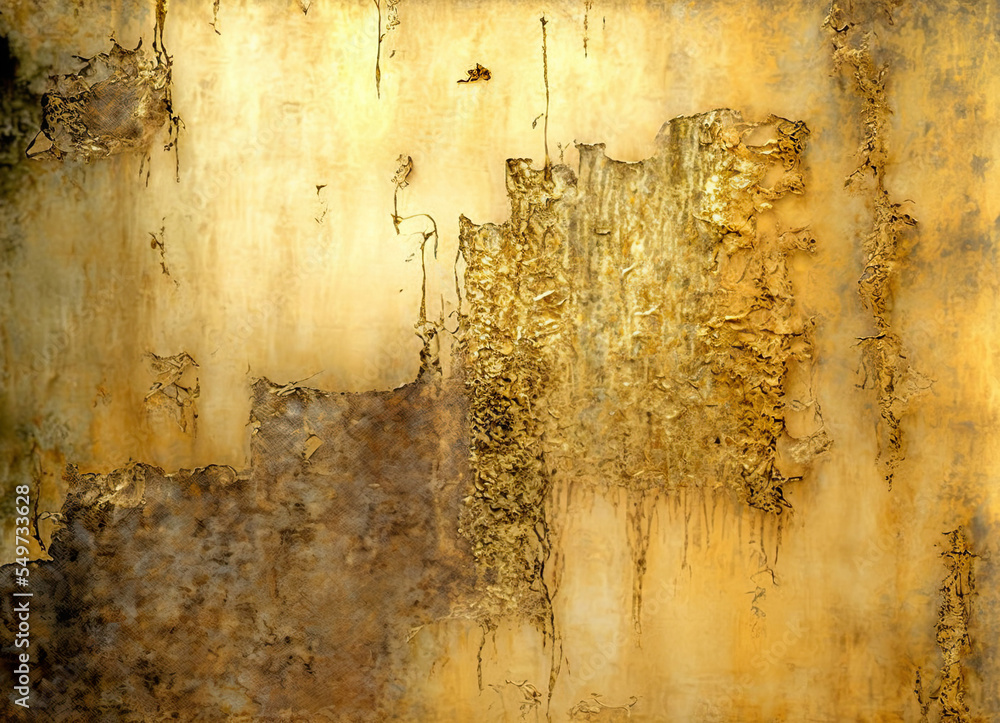 background with texture, damaged gold background, distressed gold ...