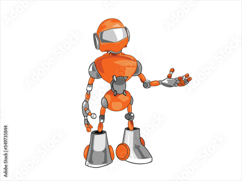 Humanoid robots vector illustration
