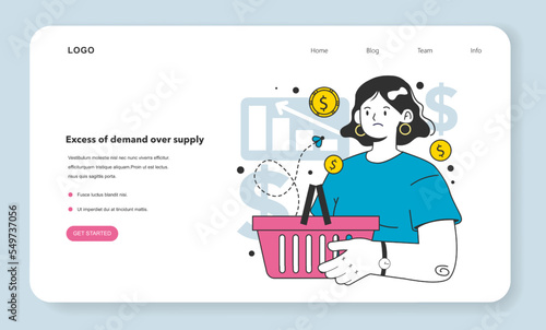 Excess of demand over supply as a financial inflation cause web banner