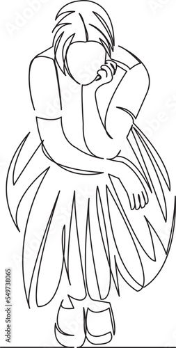 girl in a fluffy skirt sitting