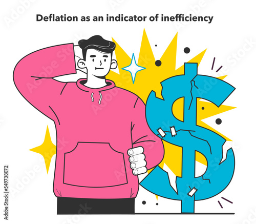 Deflation as an indicator of inefficiency. Economics crisis and value