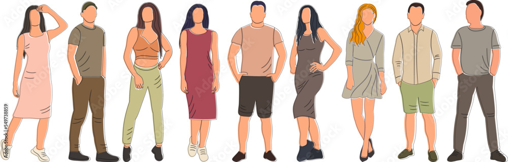 people doodle sketch ,outline isolated vector people doodle sketch ,outline isolated vector