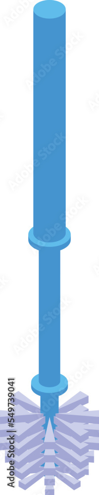 Blue toilet brush icon isometric vector. Clean bowl. Water equipment Blue toilet brush icon isometric vector. Clean bowl. Water equipment