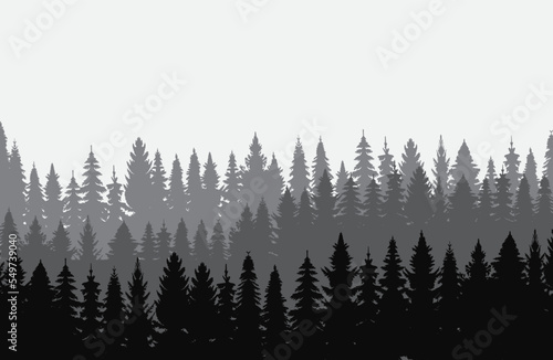 Fototapeta Naklejka Na Ścianę i Meble -  silhouette forest black design vector isolated