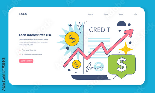 Loan interest rate rise as a inflation expectations cycle part. Economics