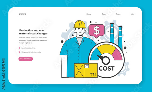 Production and raw materials cost changes as a inflation factor web banner