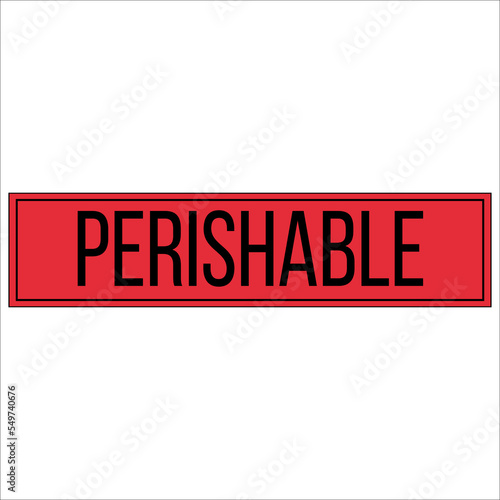 Perishable sign, logo, label, sticker vector design