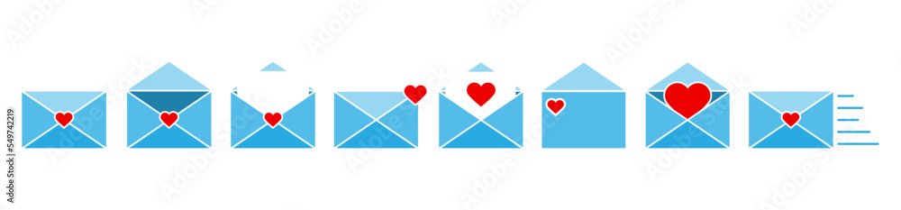 Set of post cards and envelopes.Love envelope icon.Mail icon set. Email icon vector. Love letter envelope.Valentine envelope.Open and closed letter. Set of post cards and envelopes.Love envelope icon.Mail icon set. Email icon vector. Love letter envelope.Valentine envelope.Open and closed letter.