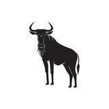 wildebeest logo sign vector illustration on white background
