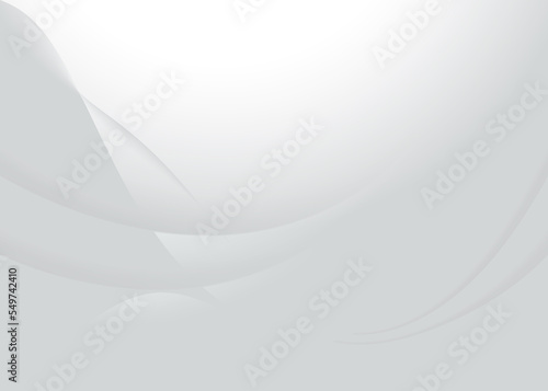 Soft and smoot minimal curvy lines background with white and grey color theme.