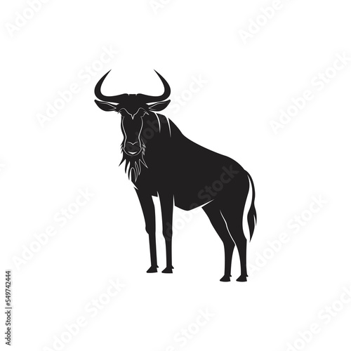 wildebeest logo sign vector illustration on white background