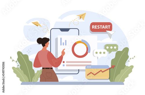 Business restart. Economy recovery after crisis or restrictions.