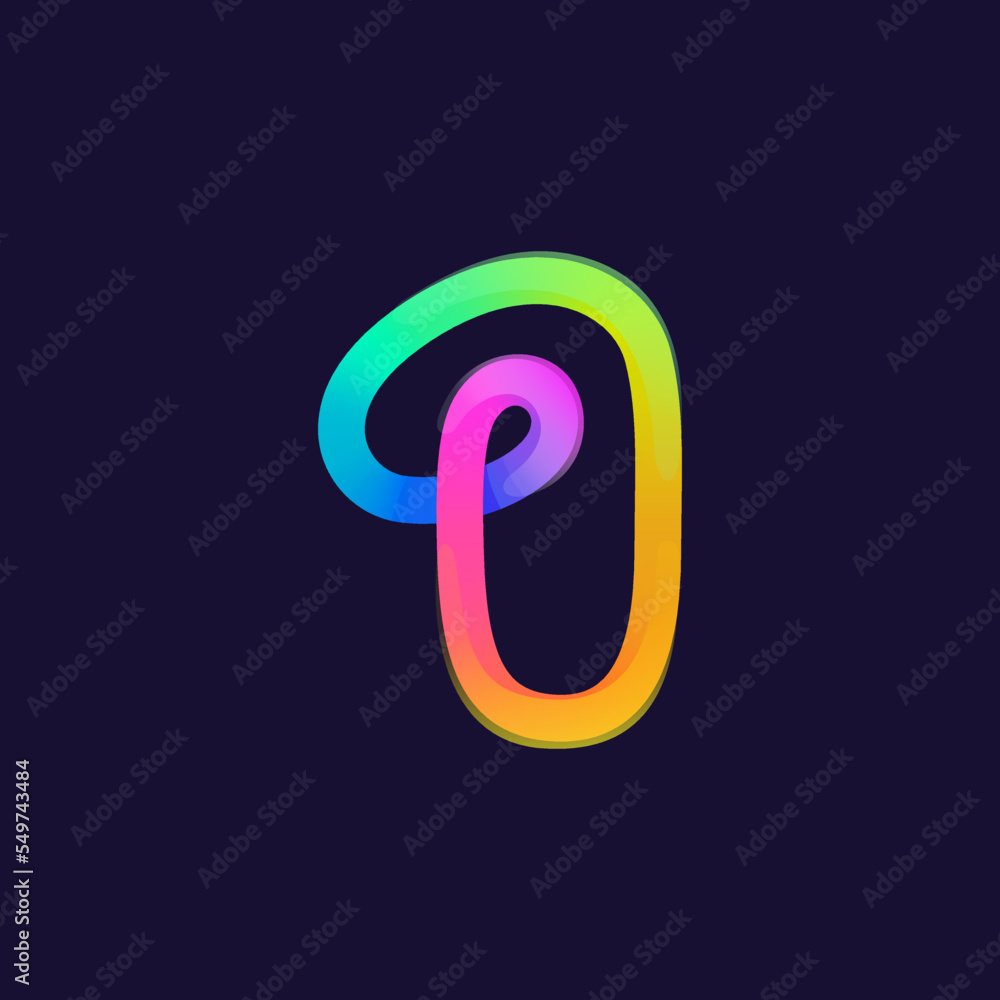 Number one logo. Rainbow gradient one line icon. Overlapping multicolor emblem with glossy shine. Number one logo. Rainbow gradient one line icon. Overlapping multicolor emblem with glossy shine.