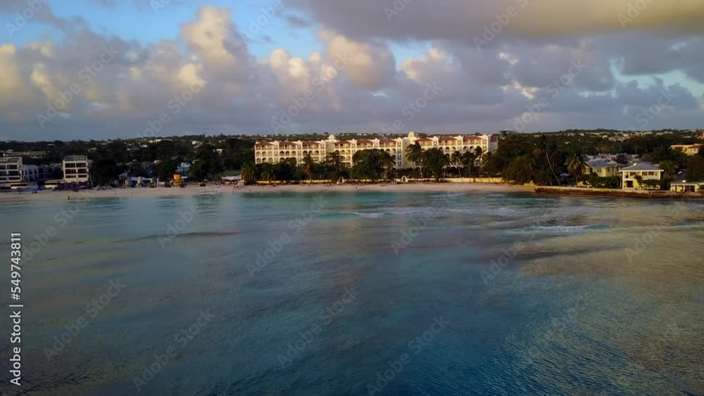 A hotel zone with beach on tropical island A hotel zone with beach on tropical island