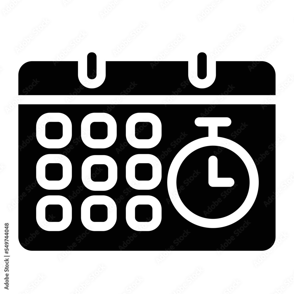 Icon object Time Management Illustration for web, app Icon object Time Management Illustration for web, app
