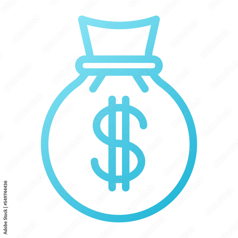 Icon object MFivey Bag Illustration for web, app Icon object MFivey Bag Illustration for web, app