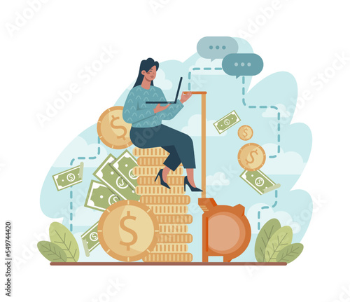 Growth concept. Idea of business achievement or personal development