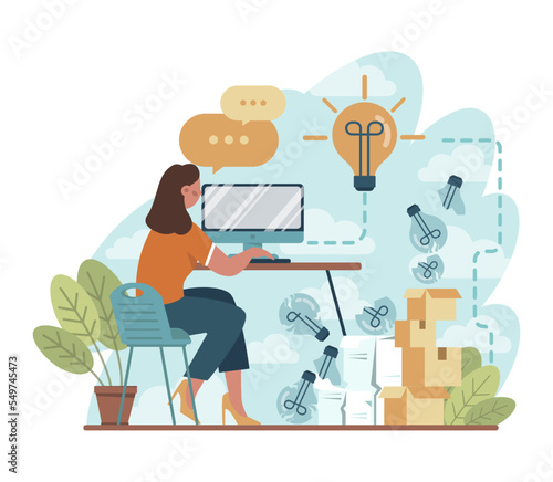 Original ideas concept. Creative innovations or solutions generation.