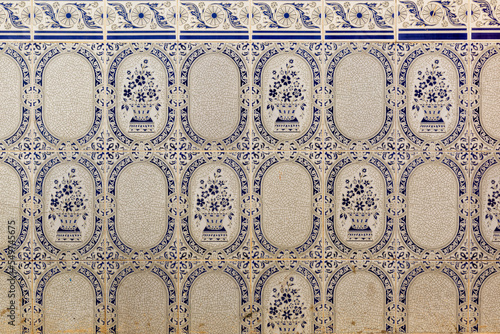 Hiszpańskie kafelki azulejos niebieskie