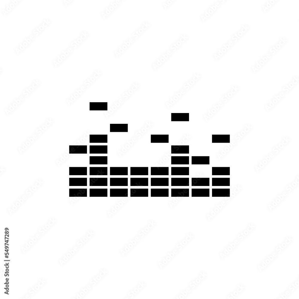 Outline music equalizer icon, with editable stroke. Outline music equalizer icon, with editable stroke.