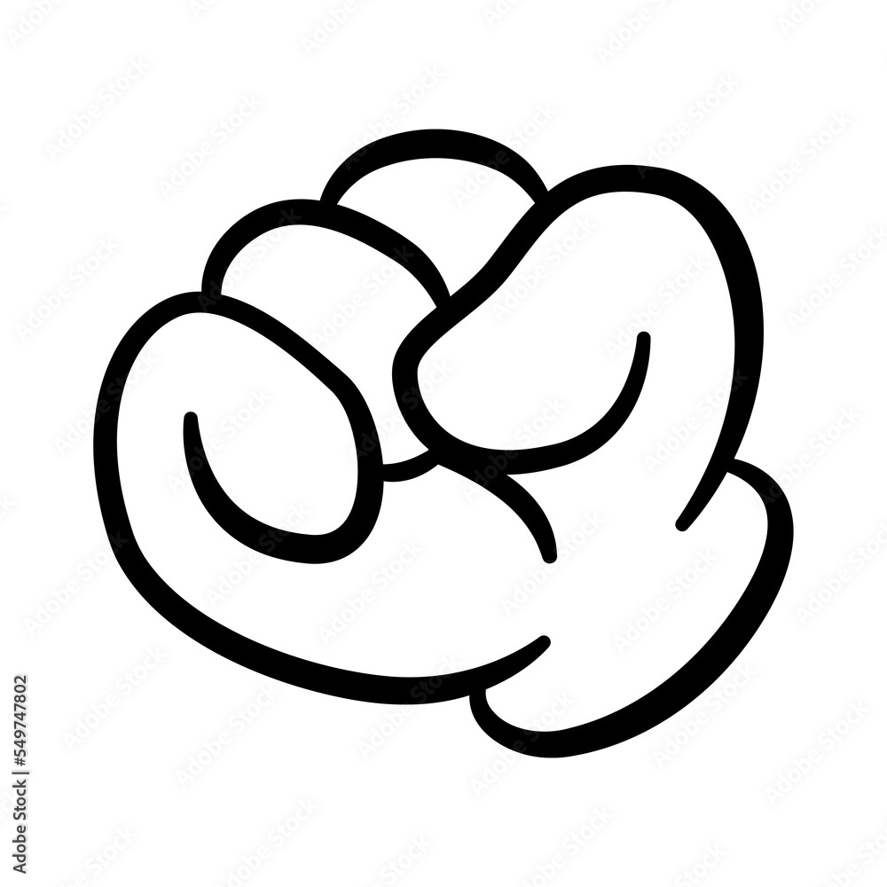 Retro Four-Fingered Cartoon Hand.