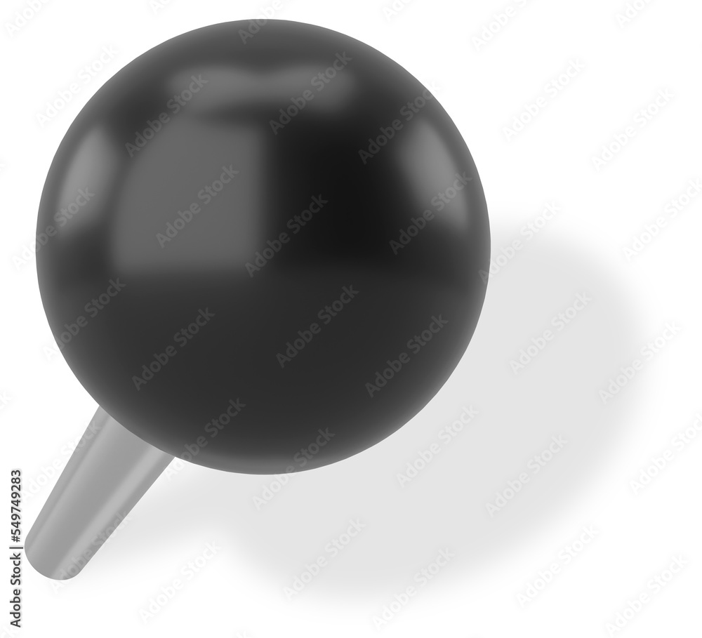 Push pin. Drawing pin. 3D pin with shadow. Push pin. Drawing pin. 3D pin with shadow.