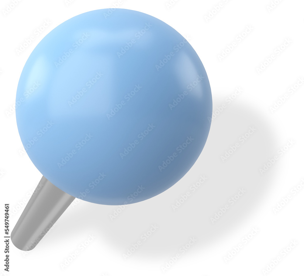 Obraz premium Push pin. Drawing pin. 3D pin with shadow.