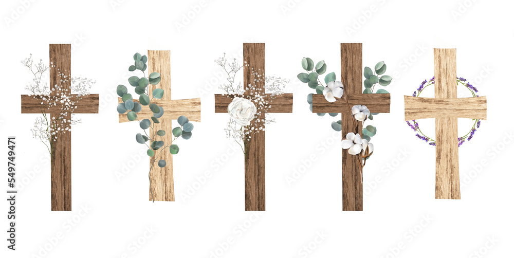 Crosses illustration isolated on white. Christianity symbol, Jesus Christ. Crosses illustration isolated on white. Christianity symbol, Jesus Christ.