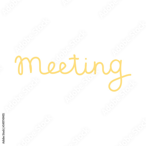 Vector colorful lettering isolated on white background - Meeting