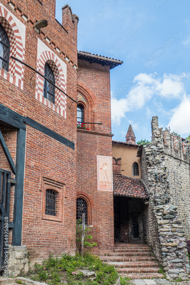 Fototapeta premium The beautiful medieval village in the Valentino Park in Turin