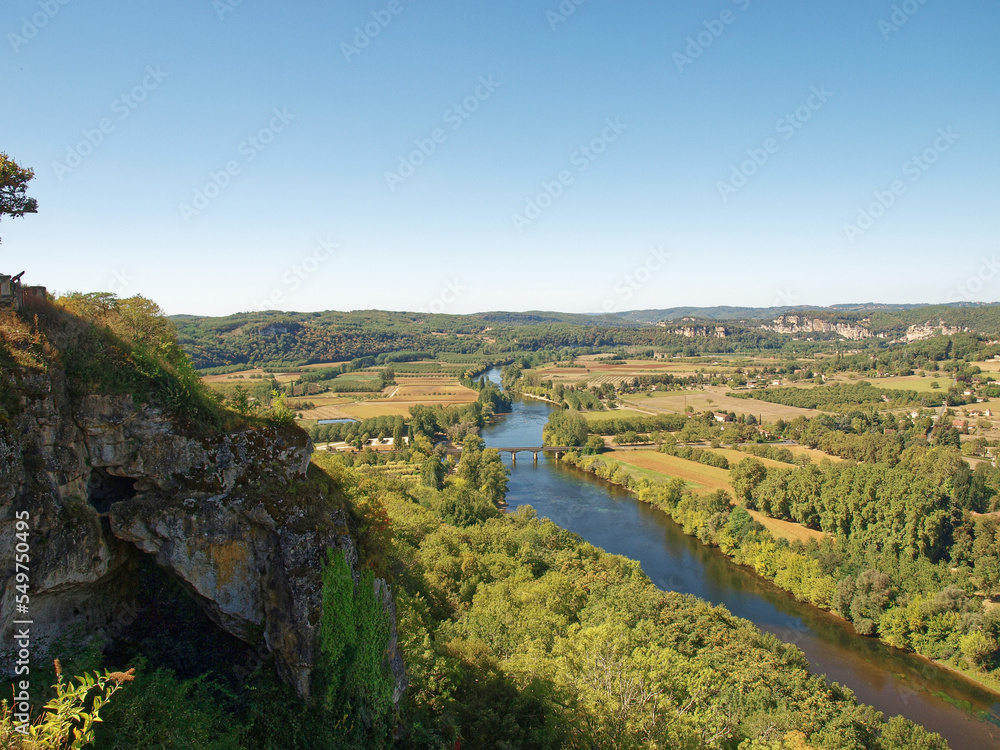 Bastide of Domme - Viewpoint over the Dordogne Valley from the Esplanade, bar belvedere and along the cliff walk