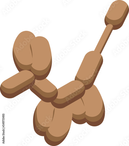 Dog balloon icon isometric vector. Animal art. Cute party