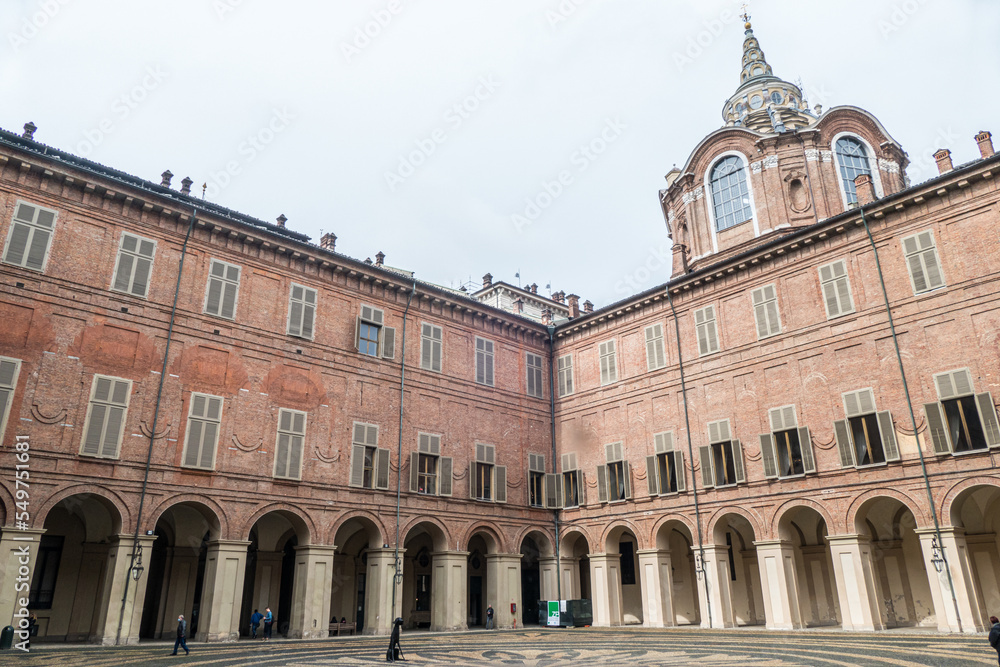 The court of the Royal Palace of Turin
