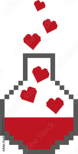 serce miłość kocham lubię romans pixel grafika 8b gra minecraft symbol element 