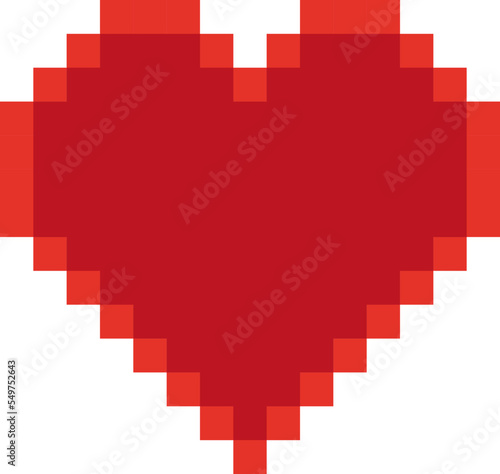 serce miłość kocham lubię romans pixel grafika 8b gra minecraft symbol element 